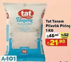TAT TANEM PİLAVLIK PİRİNÇ 1KG